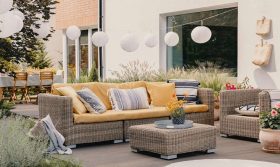 Mobilier de jardin en rotin