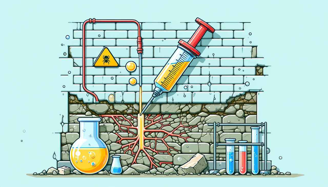 Scellement chimique dans la pierre