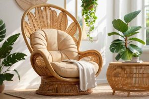 Le fauteuil Emmanuelle dans une décoration bohème