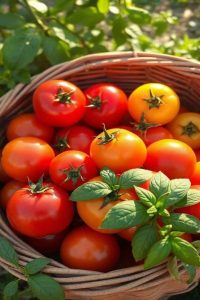 Récolter et profiter des tomates du jardin