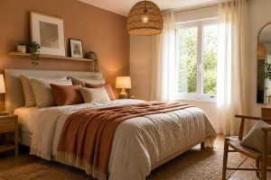 Créez une chambre cosy et personnalisée avec l'aide d'un décorateur d'intérieur. Inspirez-vous de cette ambiance chaleureuse et apaisante