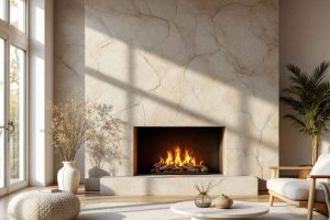 La pierre naturelle s'impose en décoration d'intérieur en 2026, que ce soit en cheminée, en habillage mural ou au sol. Un matériau intemporel qui apporte caractère et authenticité à votre maison