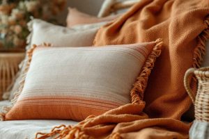 Coussins, plaids et tapis tissés à la main : les textiles artisanaux apportent chaleur et originalité à votre décoration d'intérieur. Une façon simple de soutenir le savoir-faire local en 2026