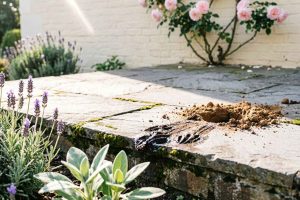 Trous de rat dans un jardin