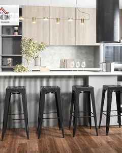 4 tabourets de bar empilables
