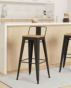 Lot de 4 tabourets de bar en métal