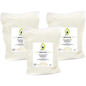 Cire de soja blanc naturel écologique 3 kg, disponible sur Amazon pour moins de 35 euros