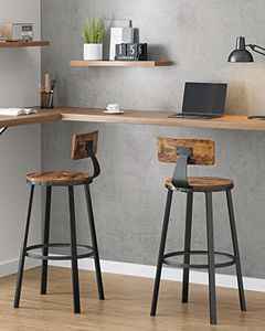 4 tabourets de bar industriels avec dossier